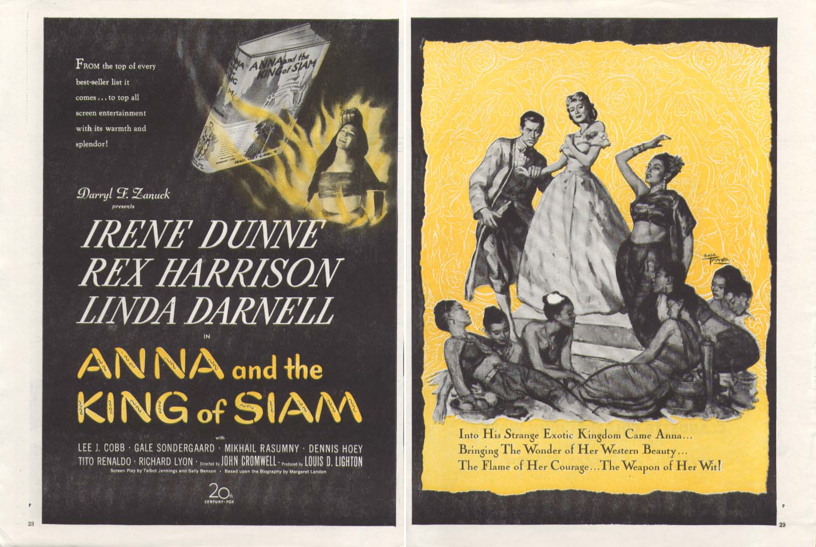 Image for Anna and the King of Siam Irene Dunne movie ad 1946