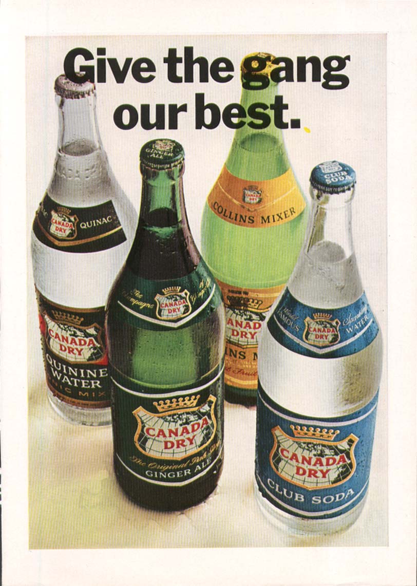 Image for Canada Dry Ginger Ale "Give the gang our best." ad 1966