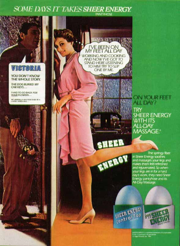 Some days it takes Sheer Energy L'eggs pantyhose ad 1984