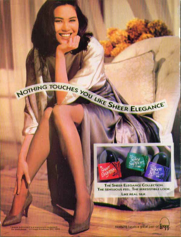 Nothing touches you like Sheer Elegance L'eggs pantyhose ad 1992