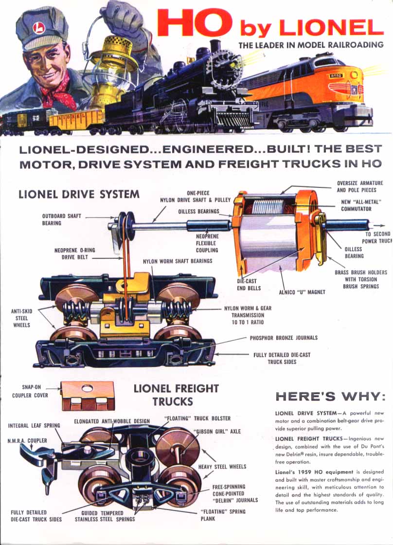 Image for Lionel HO toy train 8-page color ad insert 1959 electric trains