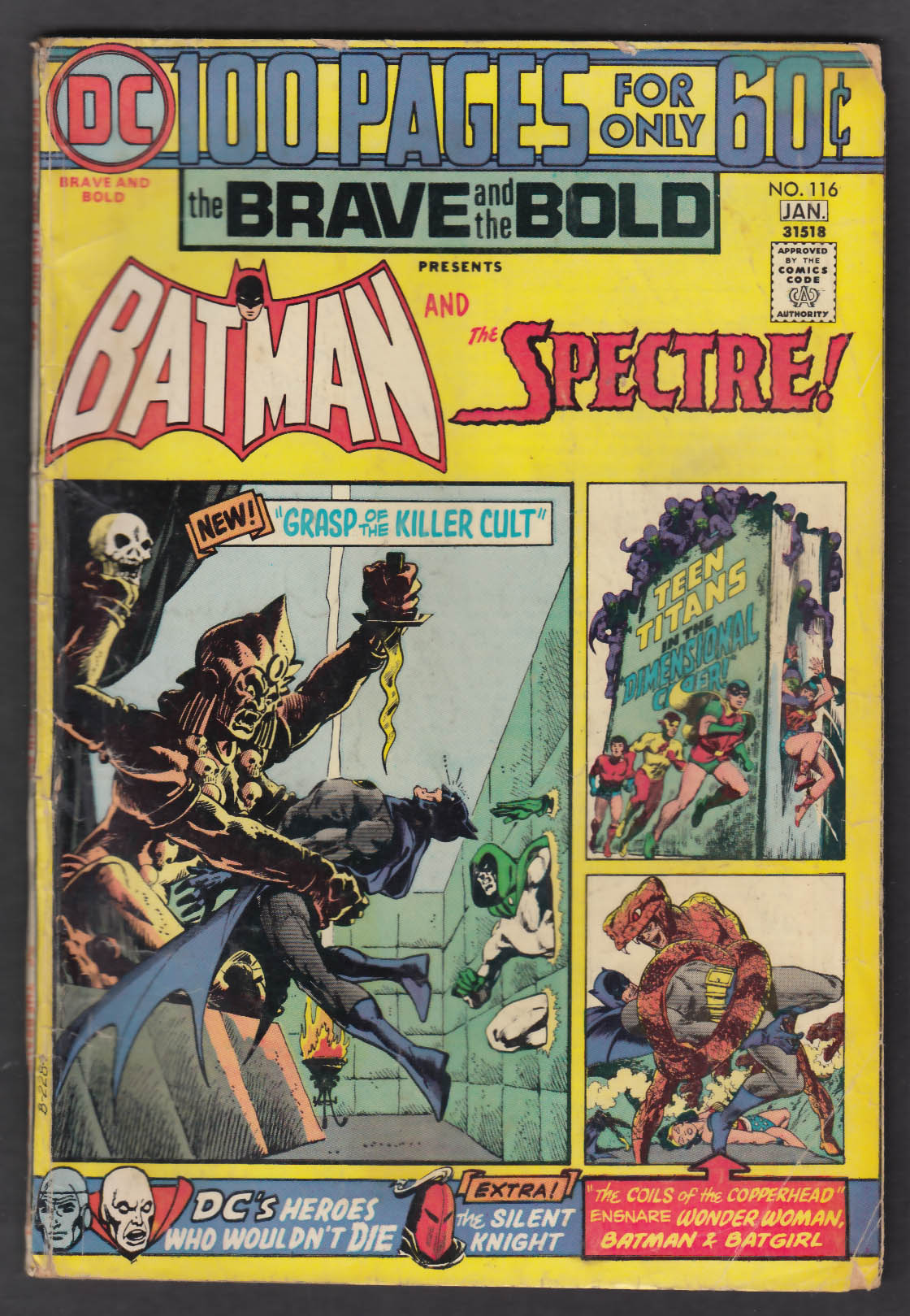 The BRAVE & The BOLD Vol 20 #116 DC comic book 12 1974 - 1 1975 Batman  Spectre +