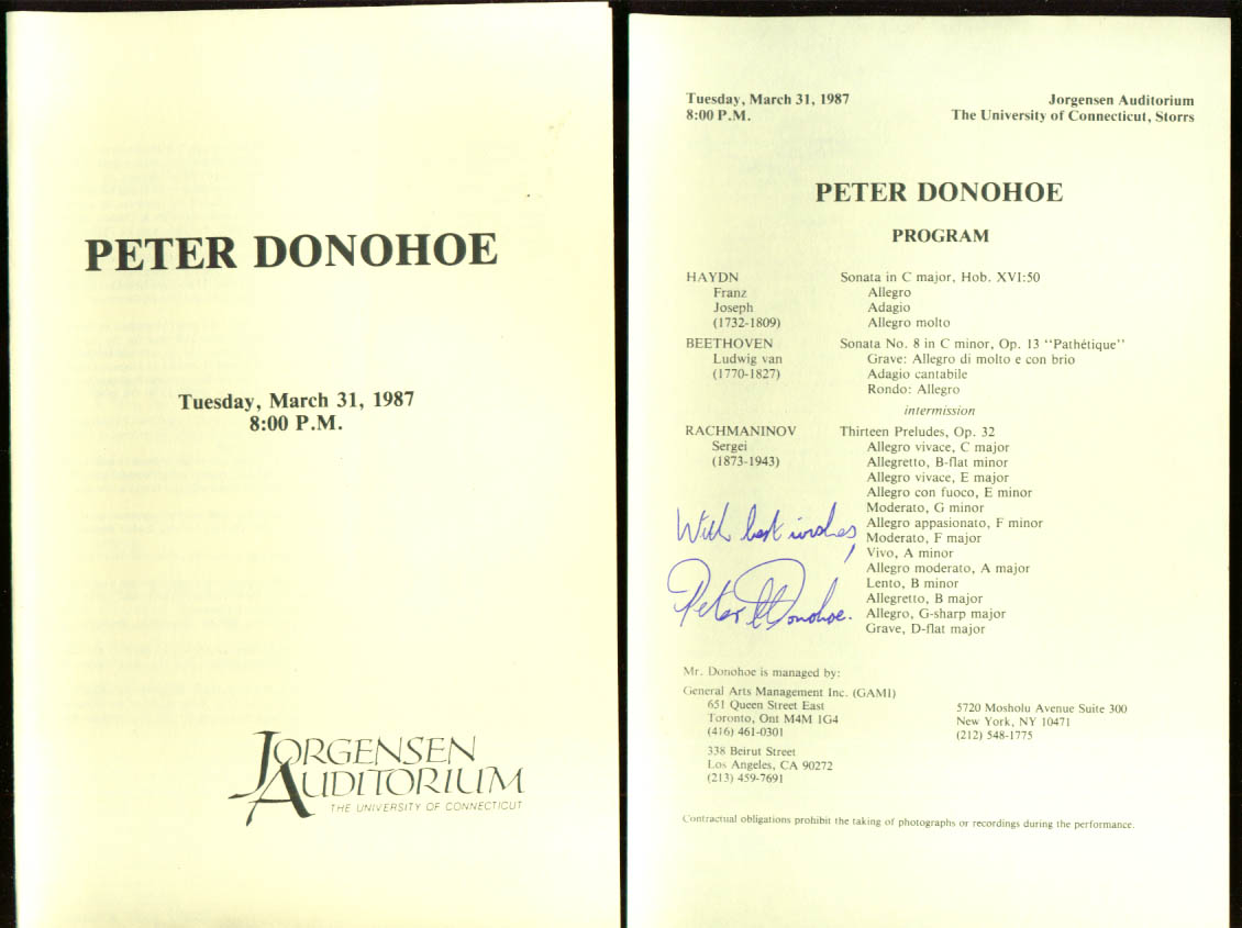 Peter Donohoe Pianist Agent