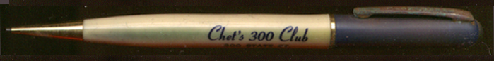 Image for Chet's 300 Club Calumet City IL TV mechanical pencil