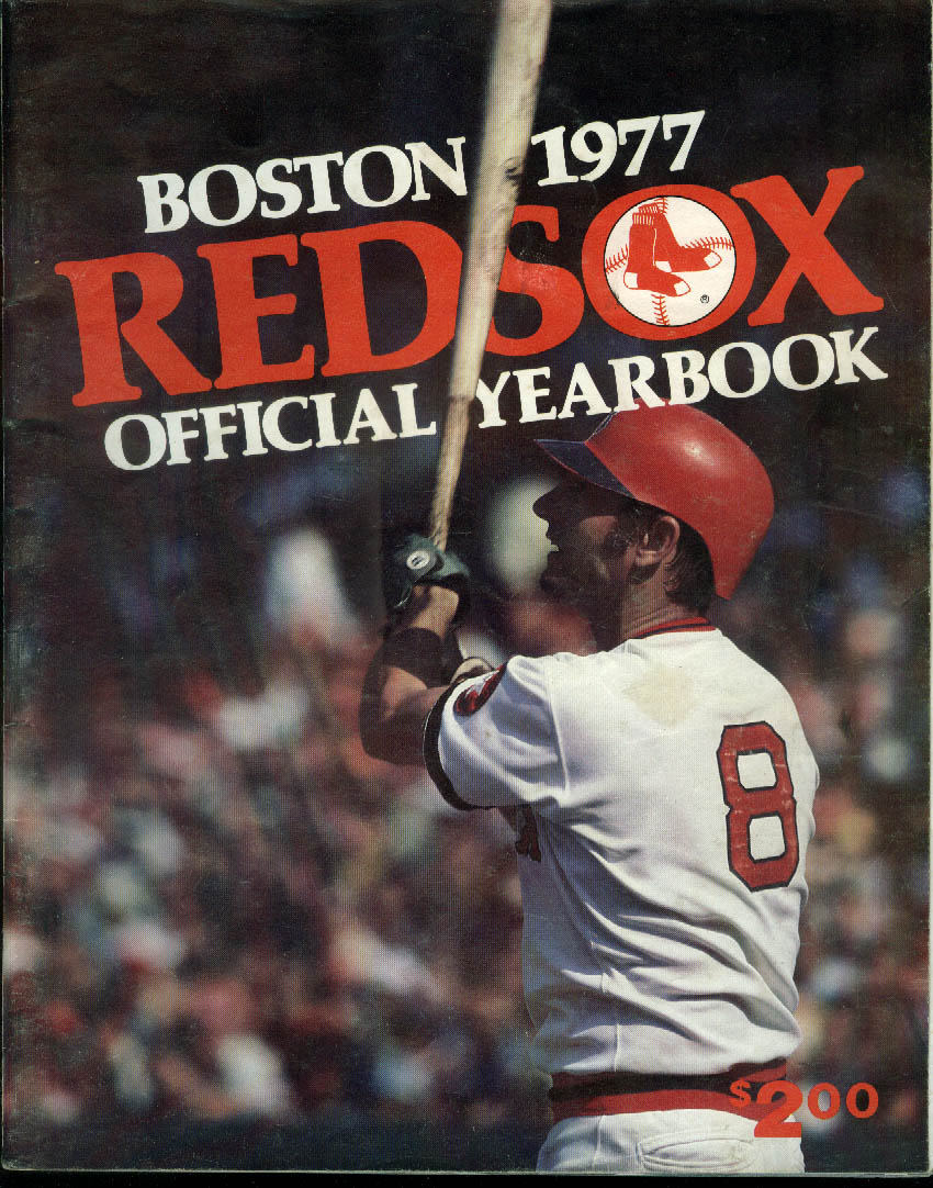 Boston Red Sox Official Yearbook 1977 Yastrzemski Tiant Evans Lynn Fisk