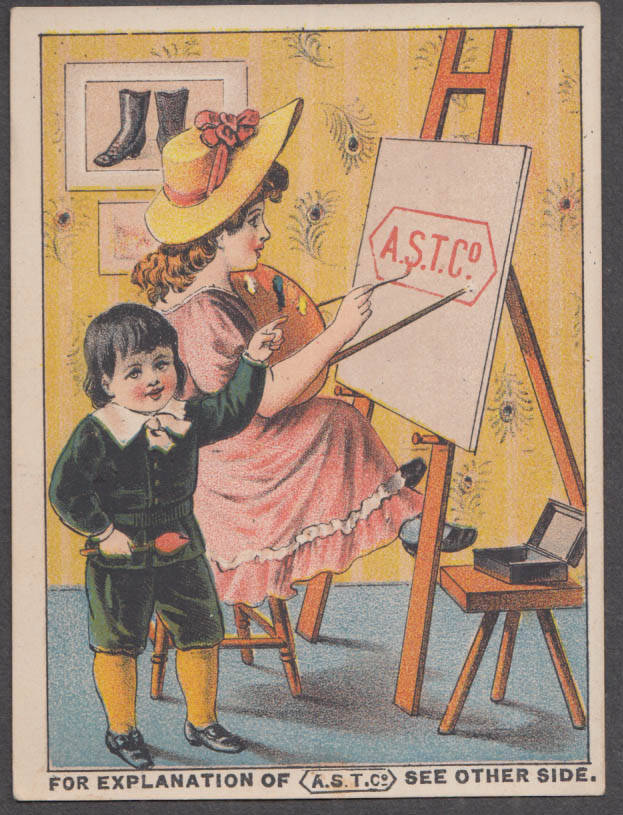 Image for American Shoe Tip: Child's Cash Store Thompsonville CT trade card 1880s