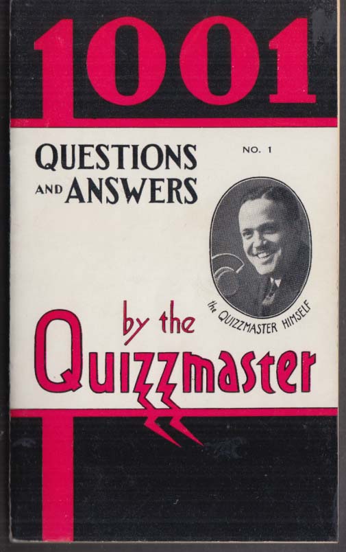 Image for 1001 Questions & Answers by the Quizzmaster Volume 1 1938