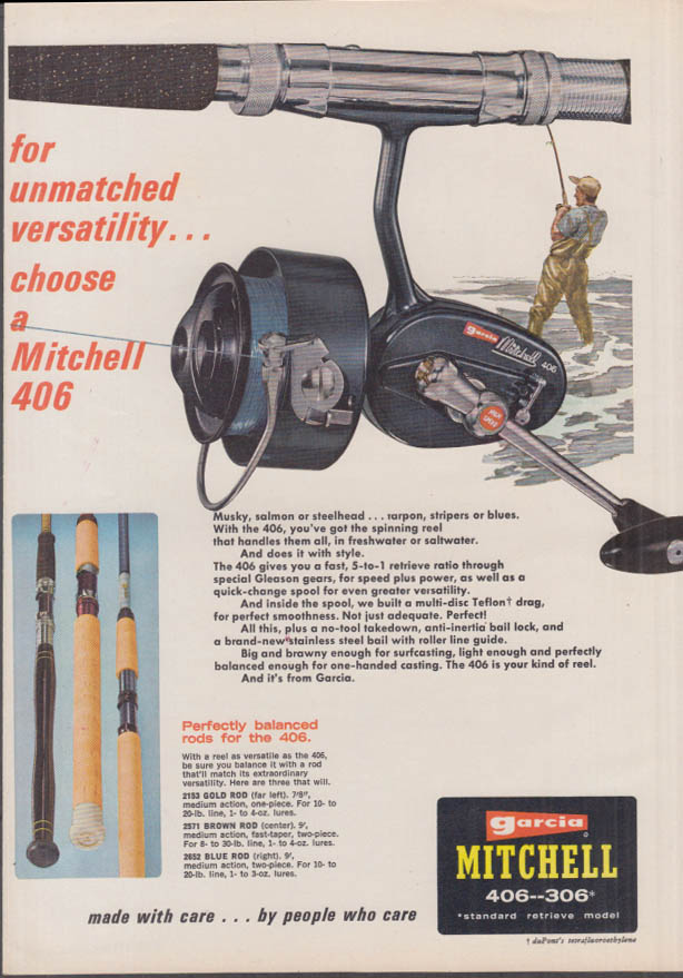Mitchell Garcia Spinning Reels magazine insert 1968 The Chippewa