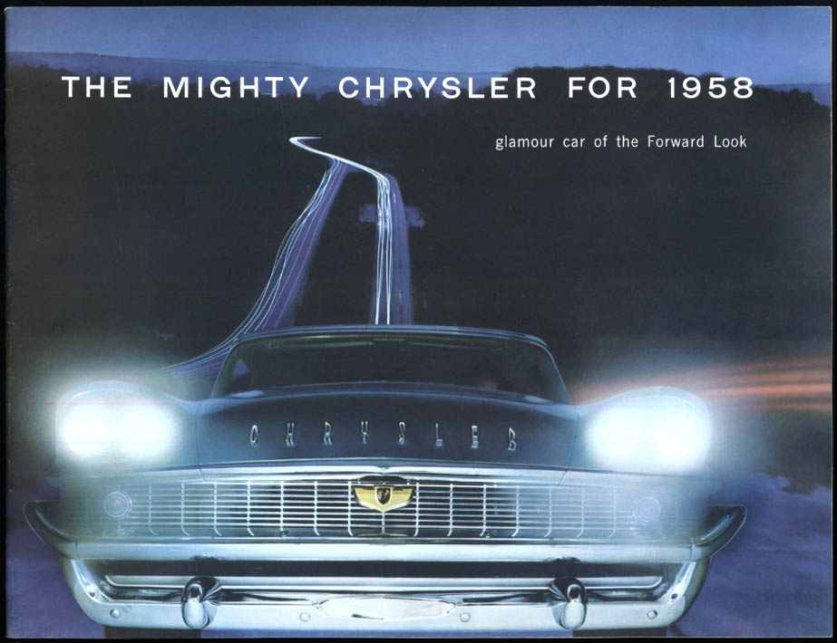 1958 Chrysler Color Brochure New Yorker Windsor Nr MINT 