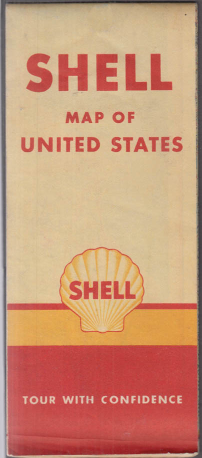 1962 Shell Road Map New Hampshire Vermont NOS