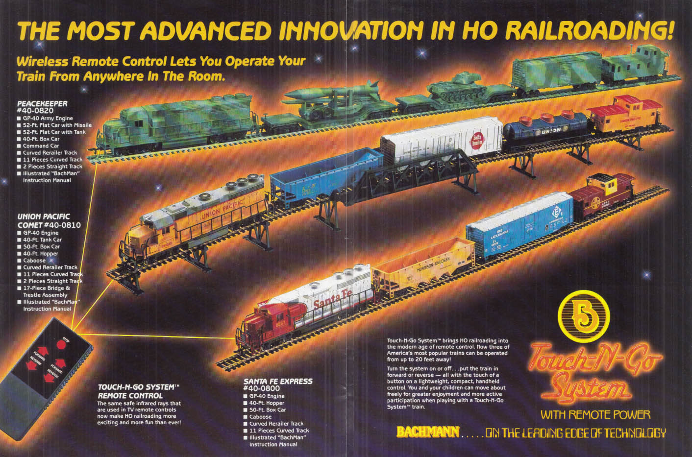 Image for Bachmann HO Trains Introducing Touch-N-Go System ad insert 1980s