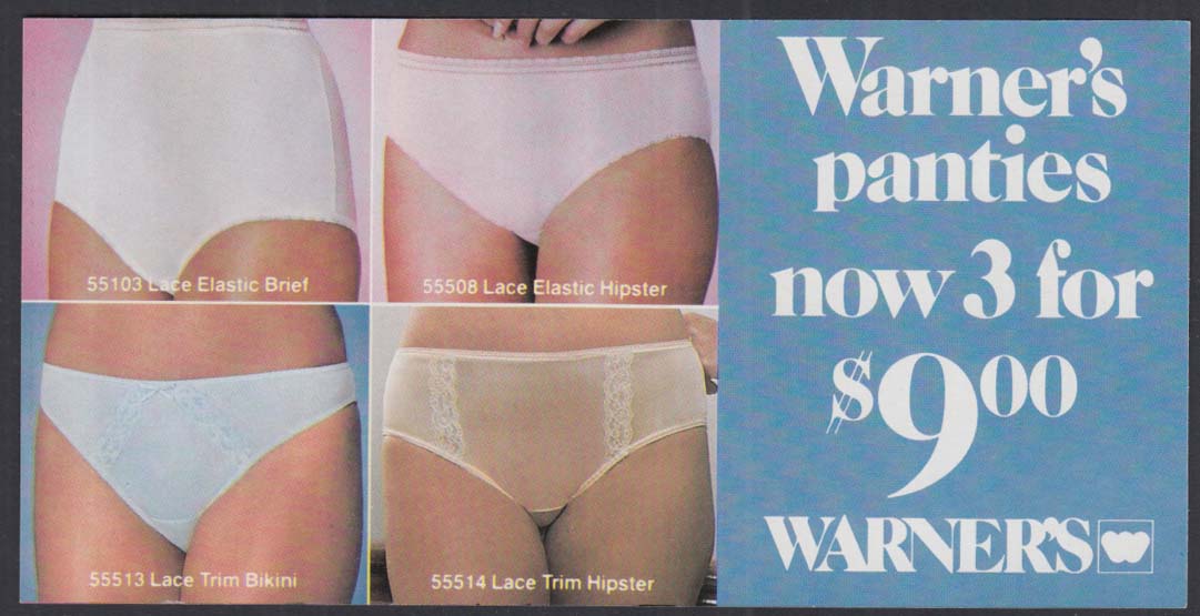 Warner's Panties 3 for $9.00 sales flyer Sage-Allen Hartford CT c