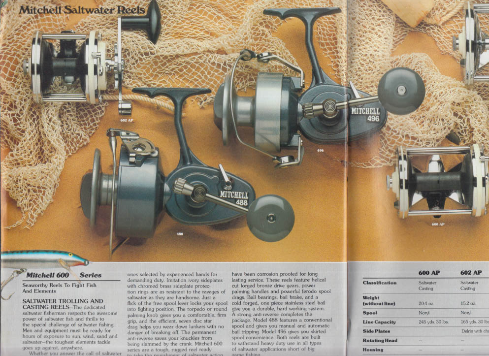 Browning Mitchell Bait Casting Equipment Catalog c 1980 rods & reels