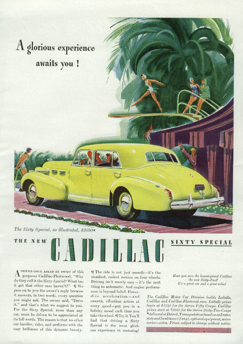 Image for A glorious experience awaits you! Cadillac Sixty Special ad 1940 Time