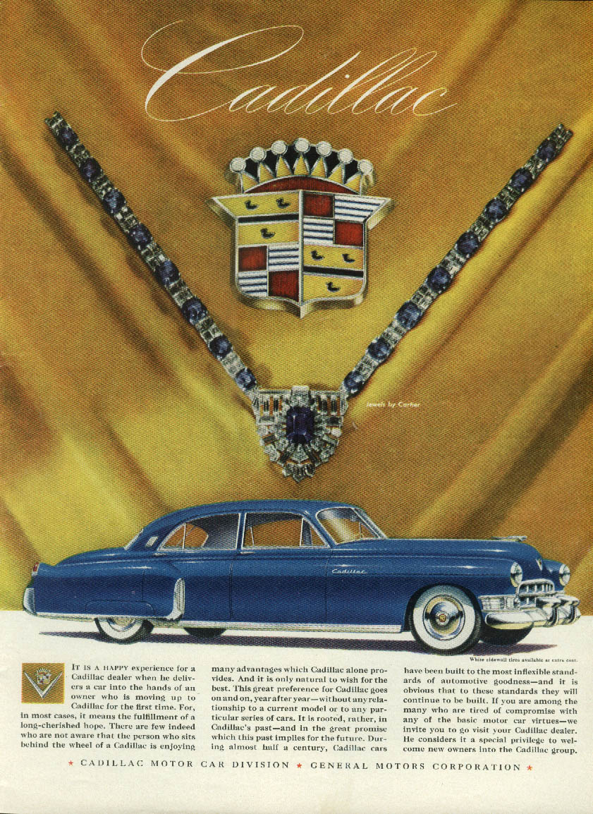 Image for A happy experience for a dealer when he delivers a Cadillac ad 1949 NY