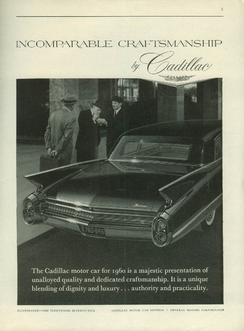 Image for A majestic presentation of unalloyed quality Cadillac Fleetwood 75 ad 1960