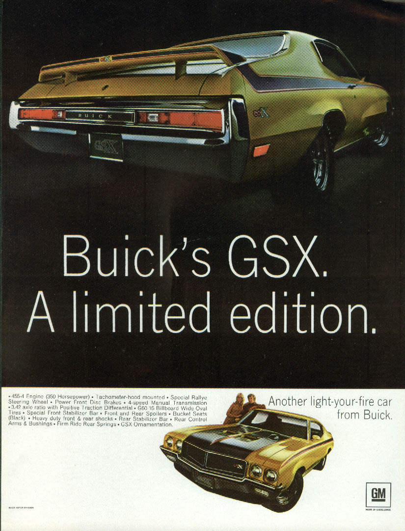 Image for A limited edition. Buick GSX ad 1970 NYAS