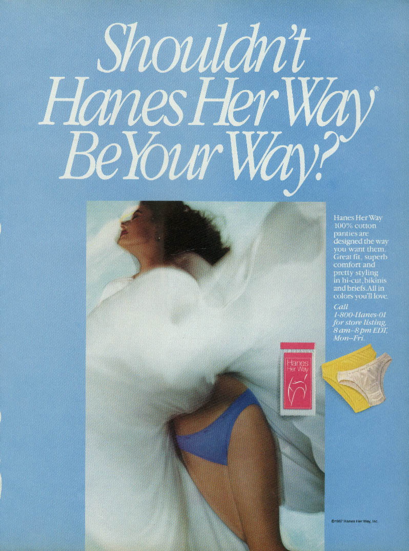 Shouldnt Hanes Her Way Be Your Way? Hanes Panties ad 1988