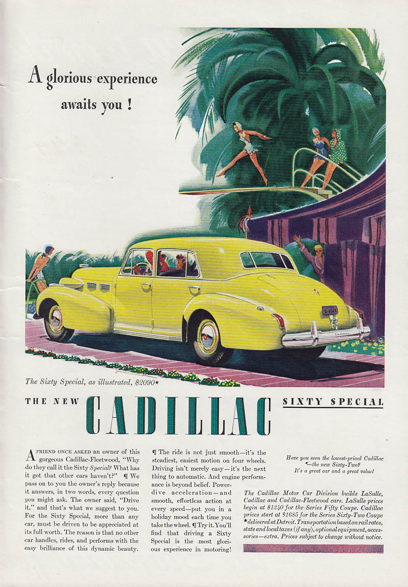 Image for A glorious experience awaits you! Cadillac Sixty Special ad 1940 Time