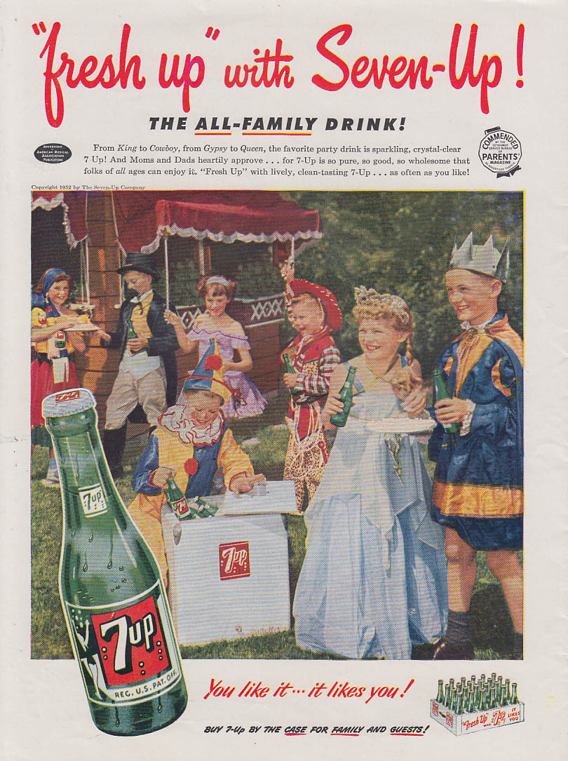 Image for 7-UP kids costume party / Chiquita Banana for Breakfast ad 1952
