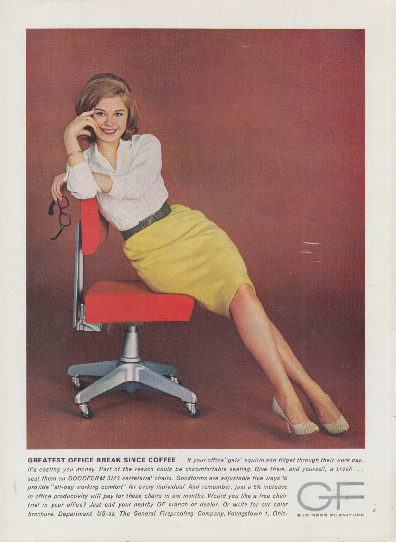 Image for Greatest Office Break Since Coffee Goodform Furniture ad 1963 fetching secretary