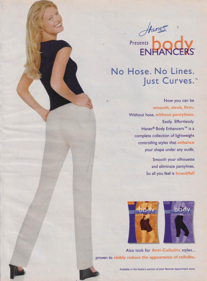 No Hose No Lines Just Curves: Hanes Body Enhancers ad 2002 Cos
