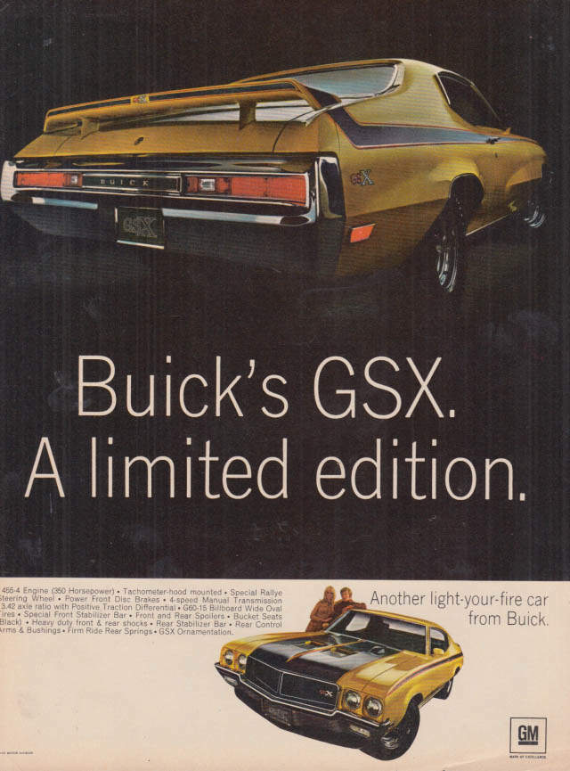 Image for A limited edition. Buick GSX 455-4 ad 1970 MT