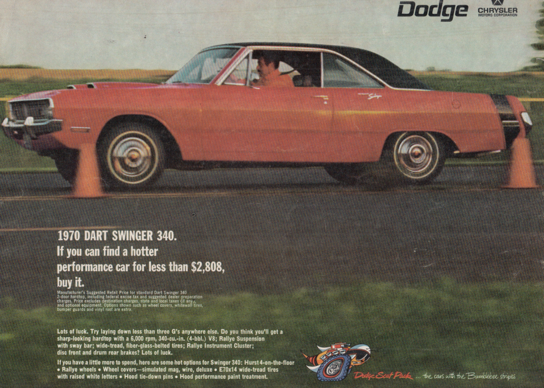 1971 Dodge Demon Brings Out The Devil In You Original Print Ad 8.5 x 11" 