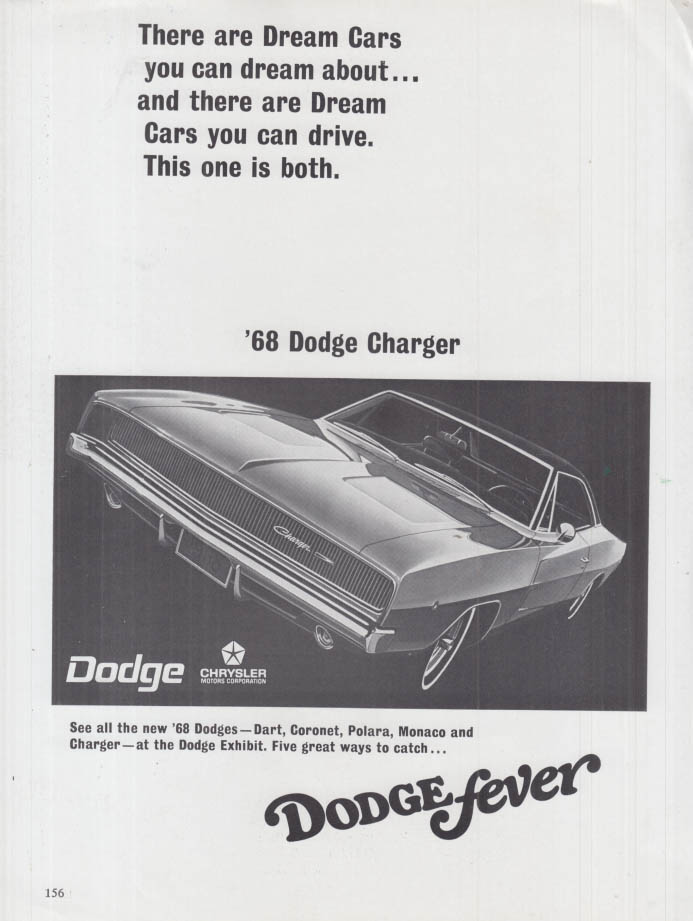 Image for A Dream Car you can dream about AND drive Dodge Charger ad 1968