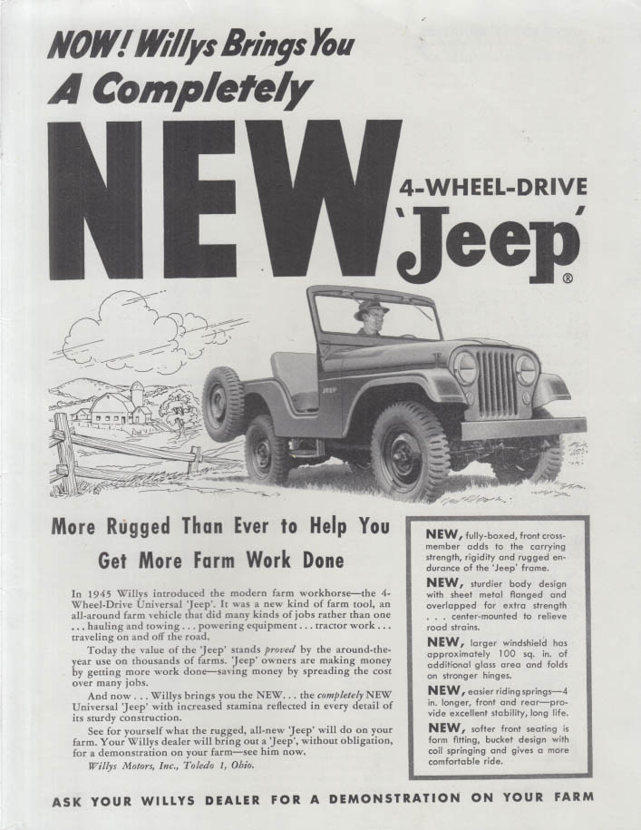 Image for A Completely New 4-Wheel Drive Jeep More Rugged Than Ever ad 1955