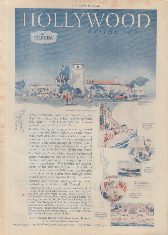 Image for A Playground & a Work-ground: Hollywood By-The-Sea Florida ad 1925