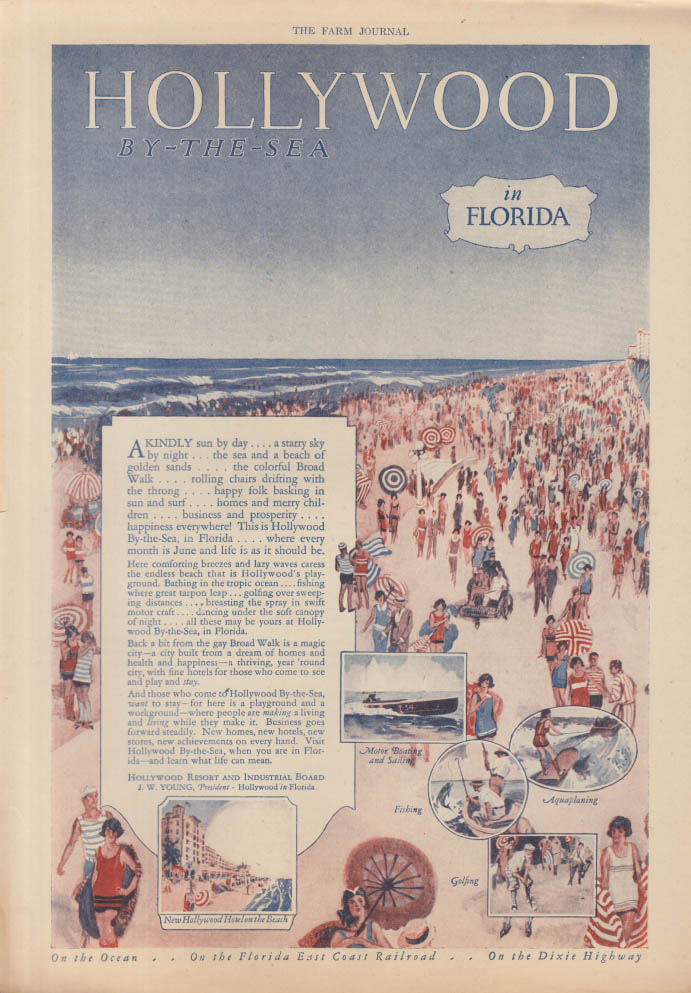 Image for A Kindly sun by day s starry sky by night Hollywood By-The-Sea Florida ad 1926