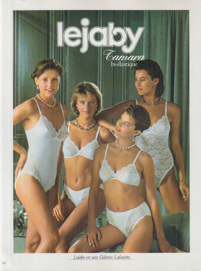 Tamara bi-elastique Lejaby bra girdle panties ad 1985