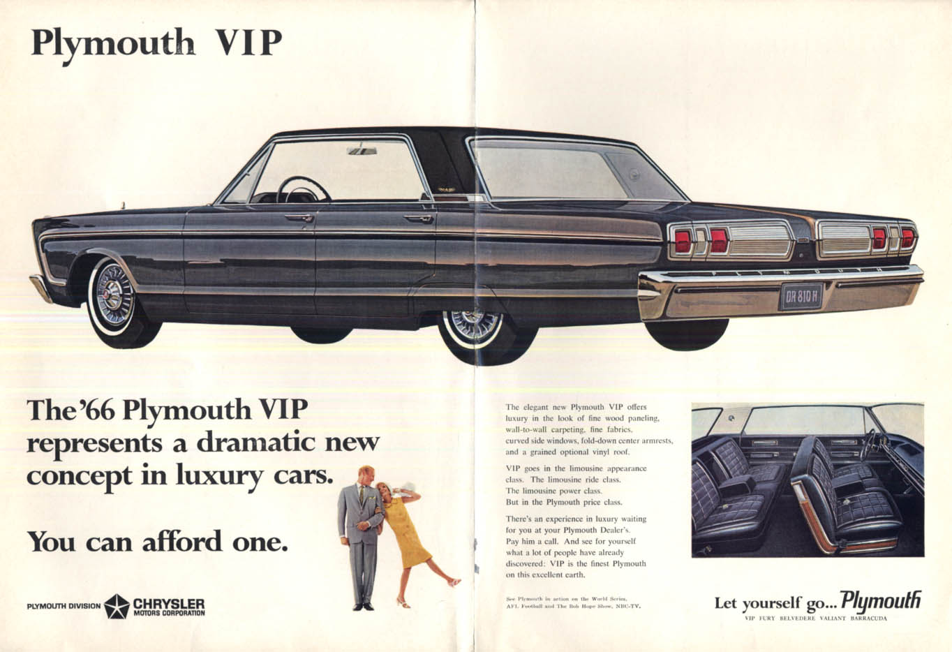 Image for A dramatic new concept in luxury cars Plymouth VIP ad 1966