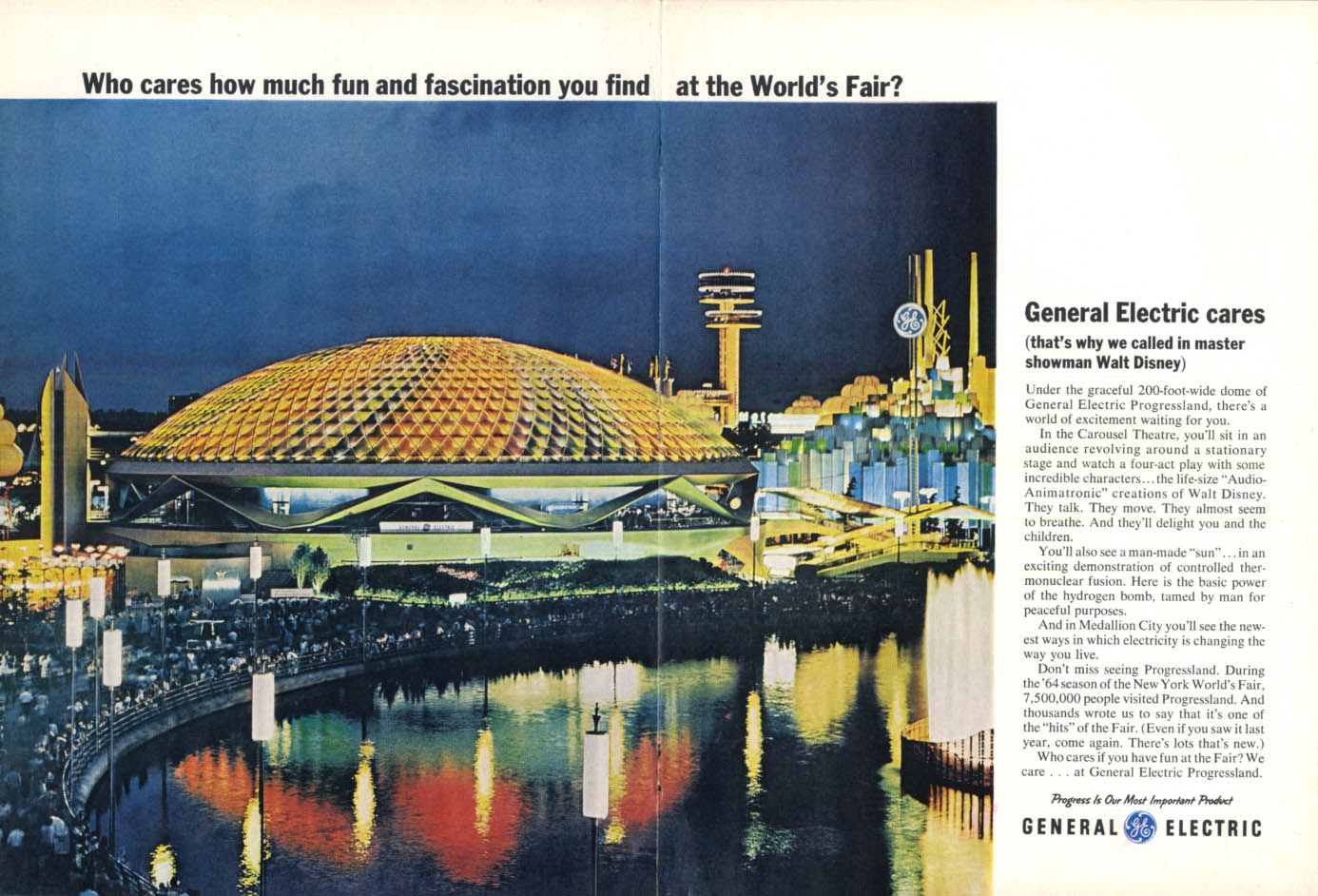 Image for General Electric cares how much fun you have at the NY World's Fair ad 1965