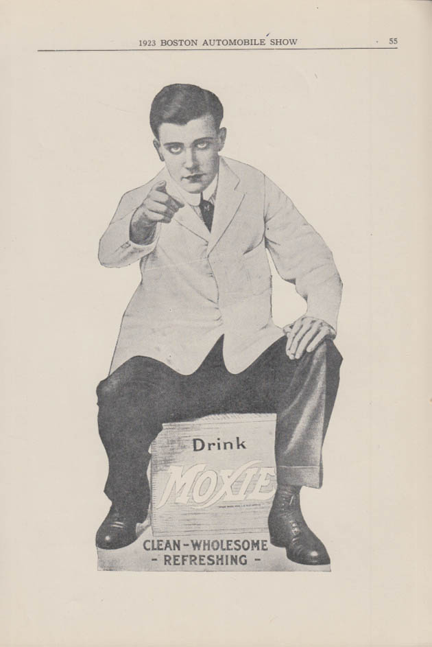 Image for Clean - Wholesome - Refreshing: Drink Moxie ad 1923