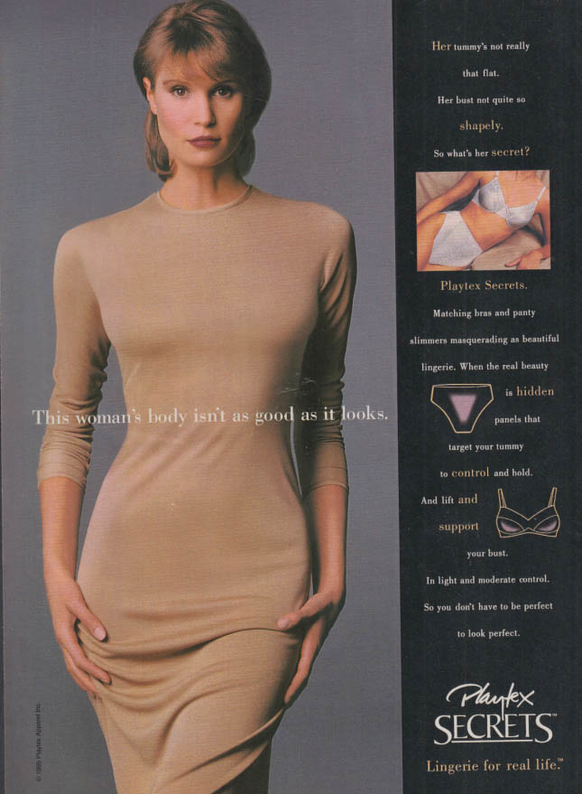 This woman's body isnt as good as it looks Playtex Secrets Bra Panties ad  1995