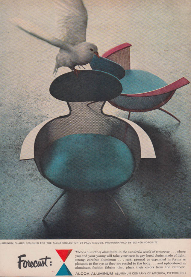 Image for Forecast: Aluminum Chairs by Paul McCobb: Alcoa Aluminum ad 1957