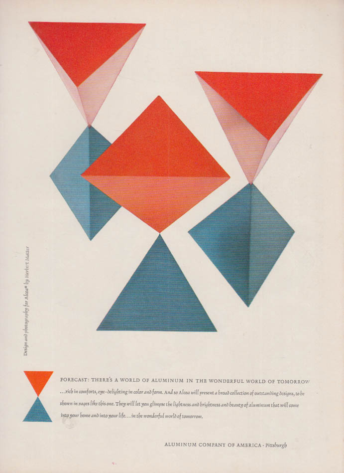 Image for Forecast: Alcoa Aluminum design by Herbert Matter ad 1956 NY