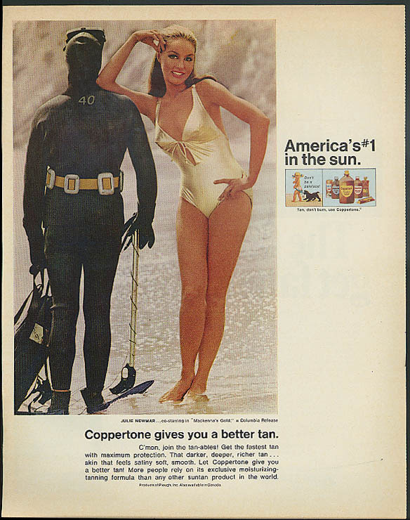 Julie Newmar for Coppertone Suntan Lotion ad #1 1969 in Collectibles, Adver...