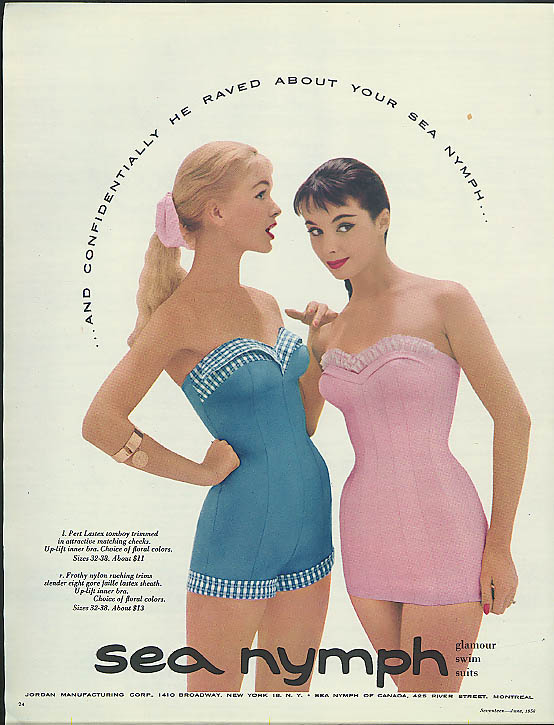 Image for And confidentially he raved sbout your Sea Nymph swimsuit ad 1956