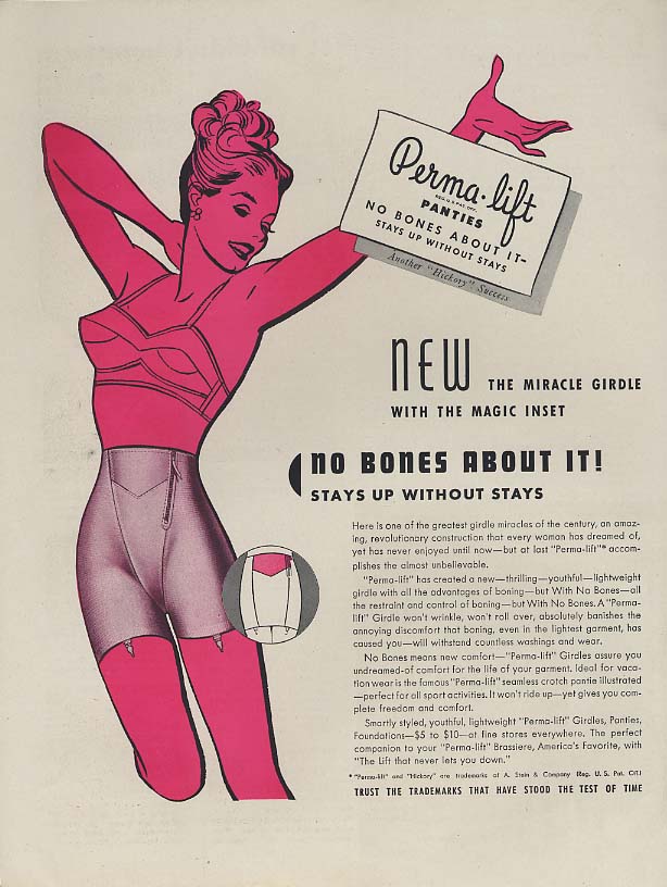New Miracle Girdle with the Magic Inset Perma-Lift Panty Girdle ad 1946 H