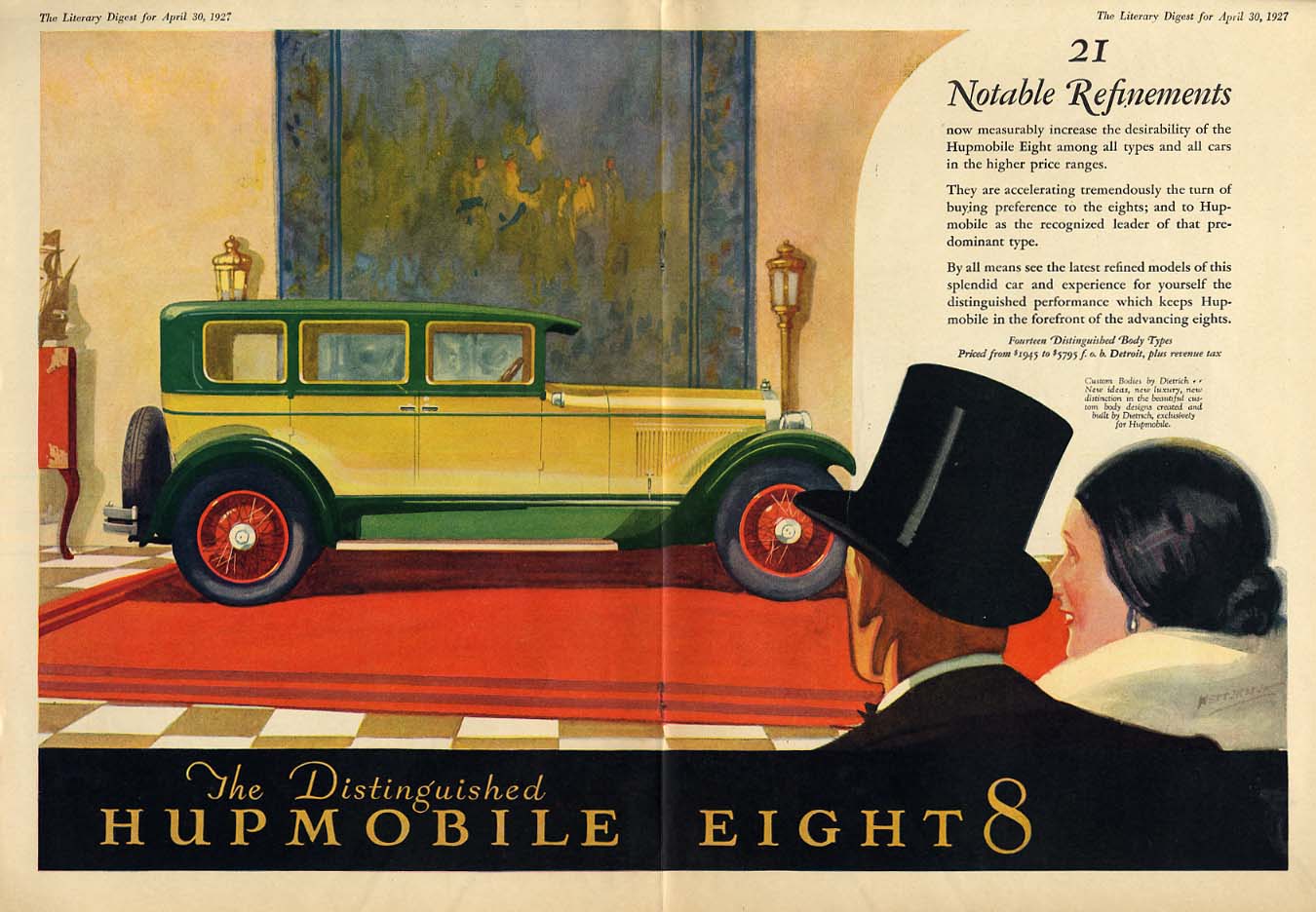 Image for 21 Notable Refinements - The Distinguished Hupmobile ad 1927 LD