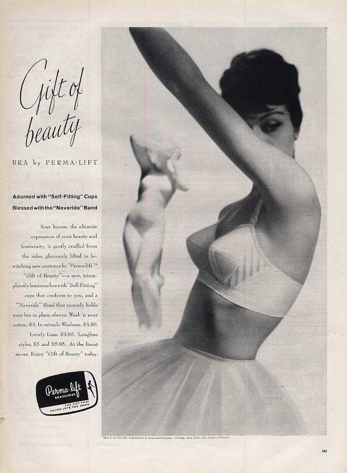 Gift of beauty - Perma-Lift Bra with self-fitting cups ad 1959 L