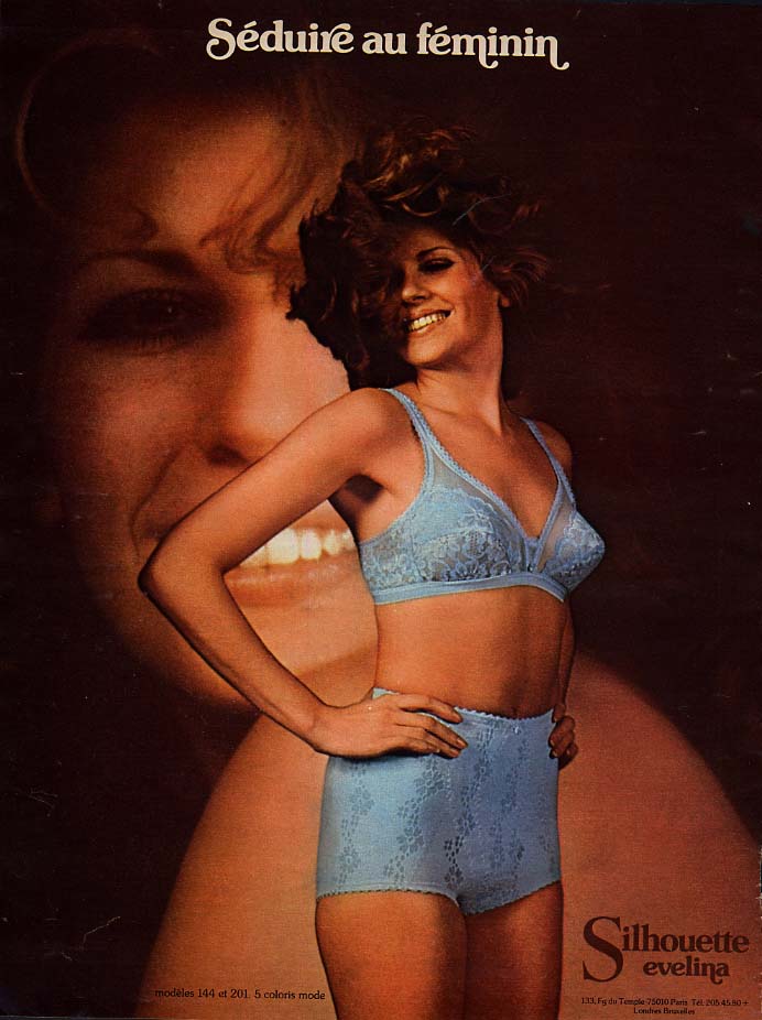 Dwingend Goedkeuring Kenmerkend Seduire au feminin - Silhouette Evelina bra & panties ad 1974 France
