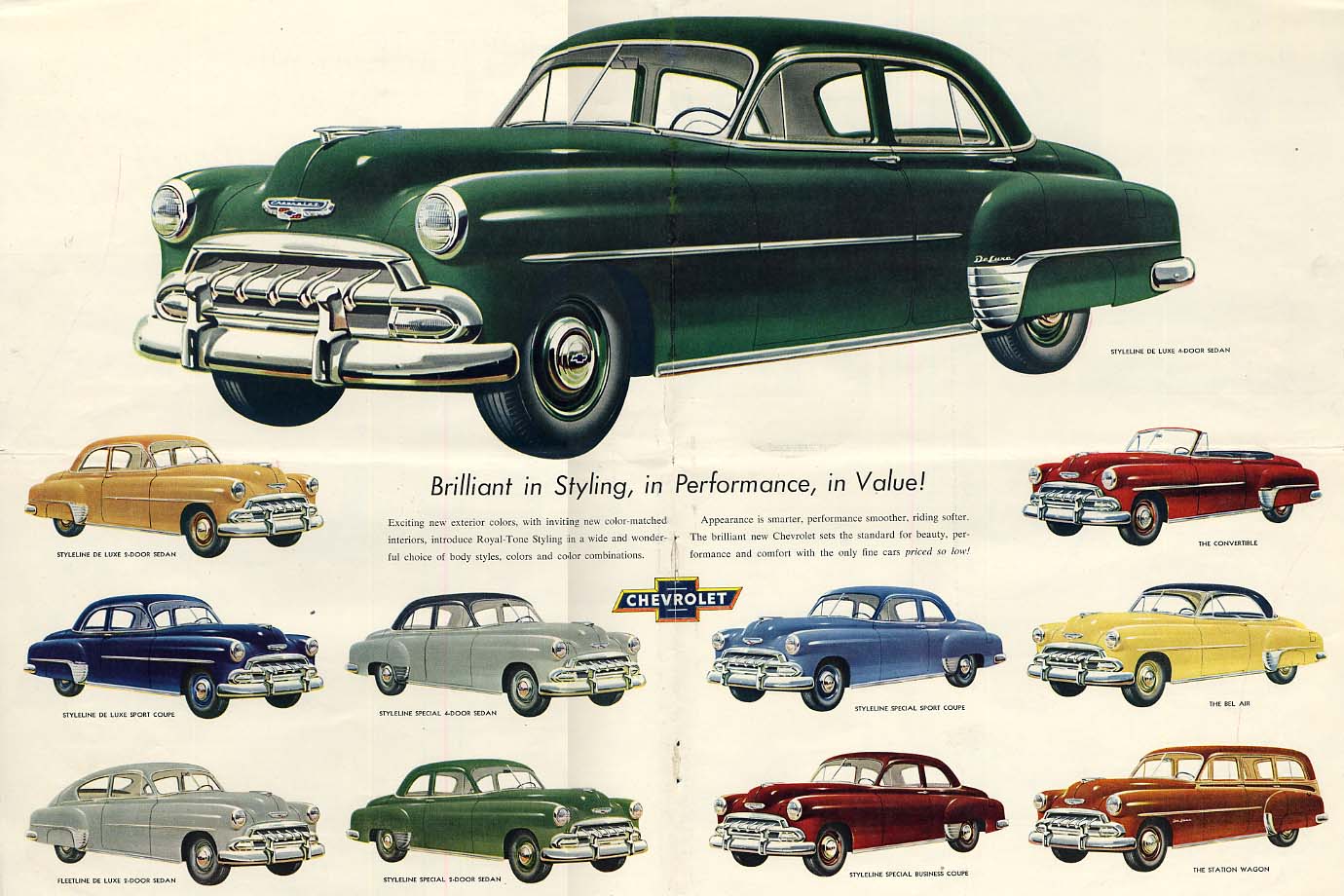 Brilliantyly New For 1952 Chevrolet Full Line Ad 1952 Cf