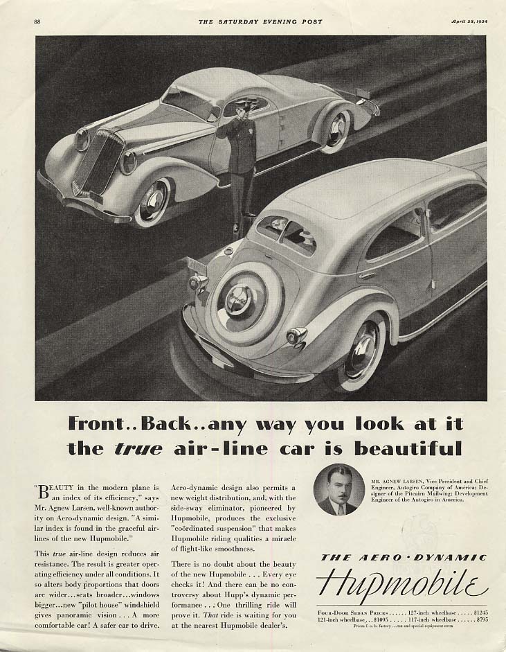 Image for Front - Back - any way you look the true air-line car Hupmobile 1d 1934 SEP