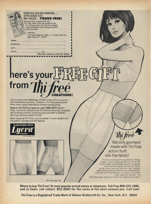 Here's Your Free Gift from Thi-Free Panty Girdle ad 1969 L