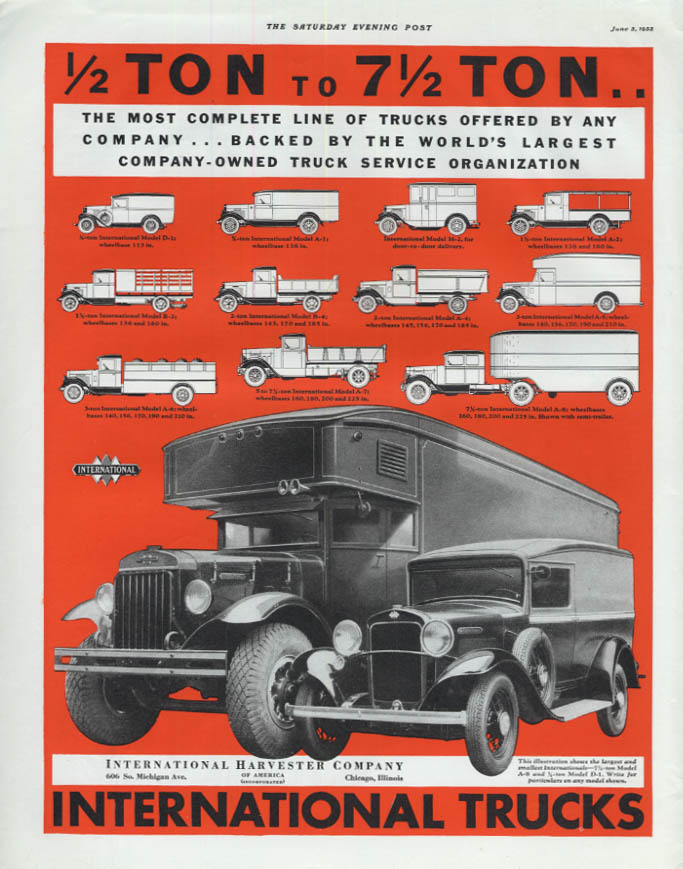 Image for 1/2 Ton to 7 1/2 Ton - International Trucks A-8 & D-1 ad 1033 SEP