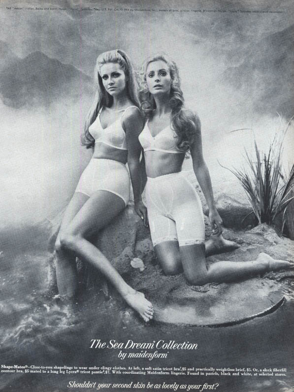 The Sea Dream Collection of bra & girdle styles by Maidenform ad 1969 var